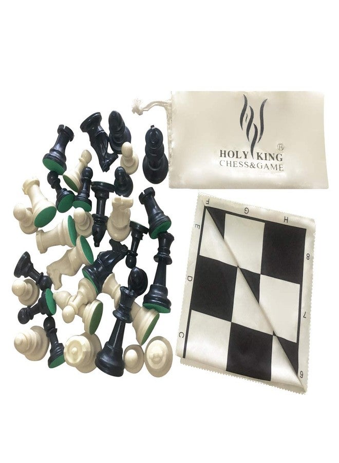 HOLYKING Cloth Chess Set 15.7'' Chess Board Rollup Compact Easy Carry Chessboard, Portable Travel Chess Game Set, Beginner Chess Set for Kids and Adults - Image 3